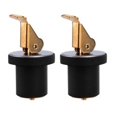 2pcs Brass Boat Drain Plugs, 3/4 Inch Deck and Baitwell Bait Well Plug with S...