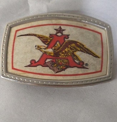  VINTAGE 1970s **ANHEUSER-BUSCH** BEER ADVERTISEMENT BELT BUCKLE