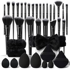 36Pcs Black Makeup Brushes Set Professional Makeup Kit Multi-functional Makeu...