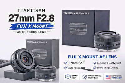 Brand New In Box Ttartisan 27mm f2.8 Fuji X Mount Lens Auto Focus USA
