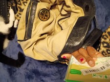 Beautiful Black Leather Tote- Tory Burch
