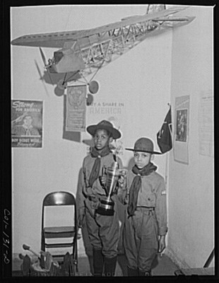 : Some of the scouts of Troop 446 who meet in the community, Untitled photo