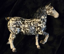 Breyer Vintage Glossy Dapple BLACK Belgian VERY Rare!
