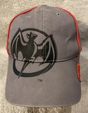 Bacardi Puerto Rico Rum Hat Cap StrapBack Bat Logo Gray Red