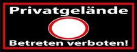 Blechschild 10X27 Cm PrivatgeläNde Schwarzes Deko Geschenk Schild