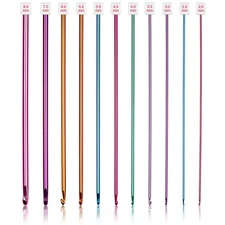 1pcs Long Crochet Hooks Set 2-8mm Tunisian Afghan Knitting Tools Ergonomic Grip