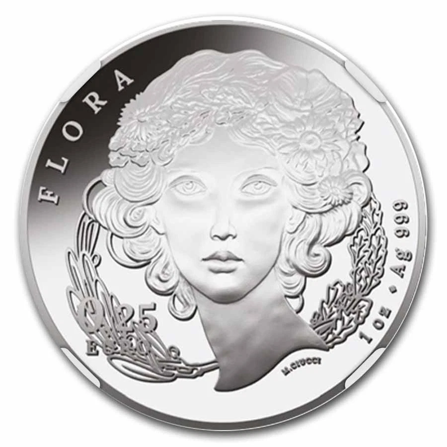 2025 Italy 1 oz Silver Flora & Fauna - The Daisy MS-70 NGC (ER) - Image 3 of 3