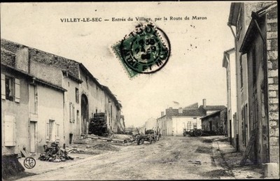 Postcard Villey le Sec Meurthe et Moselle, Entrée du Village par la... - 10727218
