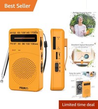 J-166 Battery Operated AM/FM Radio - Exceptional Reception, Ideal for Outdoors