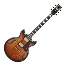 Ibanez - AM93QA Electric Guitar - Vintage Violin High Gloss, HH, Quilted Ash Bod