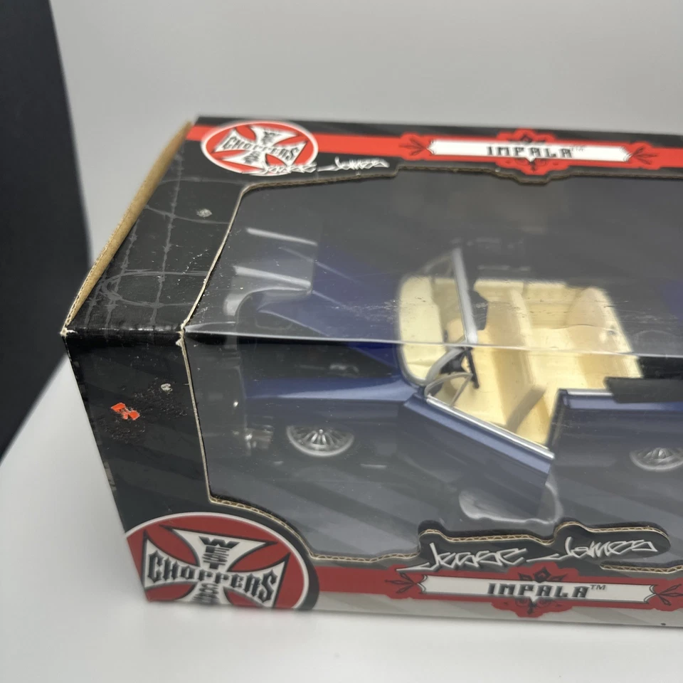 NEW Blue 2005 West Coast Choppers Jesse James Impala 1:24 Scale Diecast Car New - Image 2 of 4