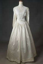Vintage 1980s Jessica McClintock Gunne Sax Wedding Bridal Dress / Gown - Size L
