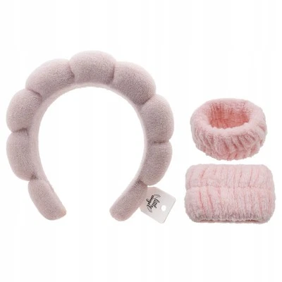 LITTLE ANGEL SPA Haar Stirnband Armbänder Make-up weich Rosa