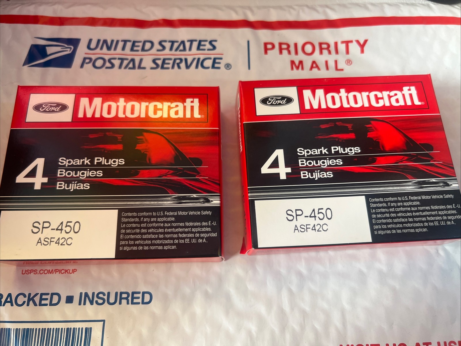 SP-450 FORD MOTORCRAFT SPARK PLUG LOT OF 8 ASF42C Genuine OEM.