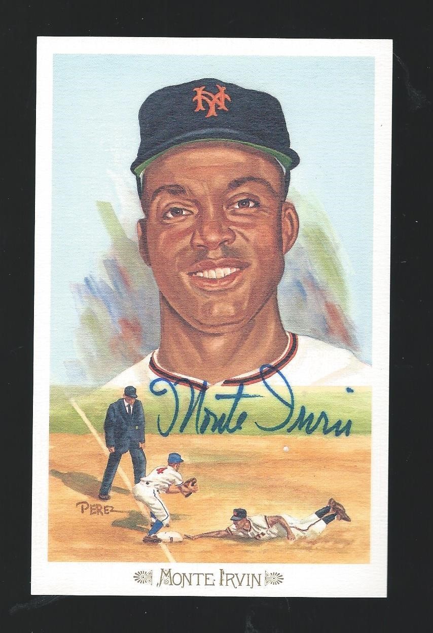 Monte Irvin #137 Baseball Cards 1981 Perez Steele HOF Postcard trading card — raw and PSA graded price guide