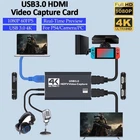 4K/2K 60fps Video Capture Card HDMI to USB3.0 Live Streaming PS5 Xbox Switch AI