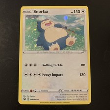 Carta Pokemon promozionale Snorlax SWSH032 SWSH Spada e Scudo Cosmos Holo Black Star quasi nuova