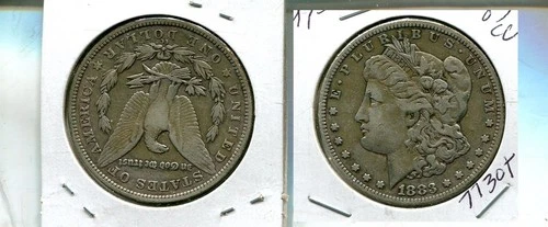 1883 CC MORGAN SILVER DOLLAR XF 7730T