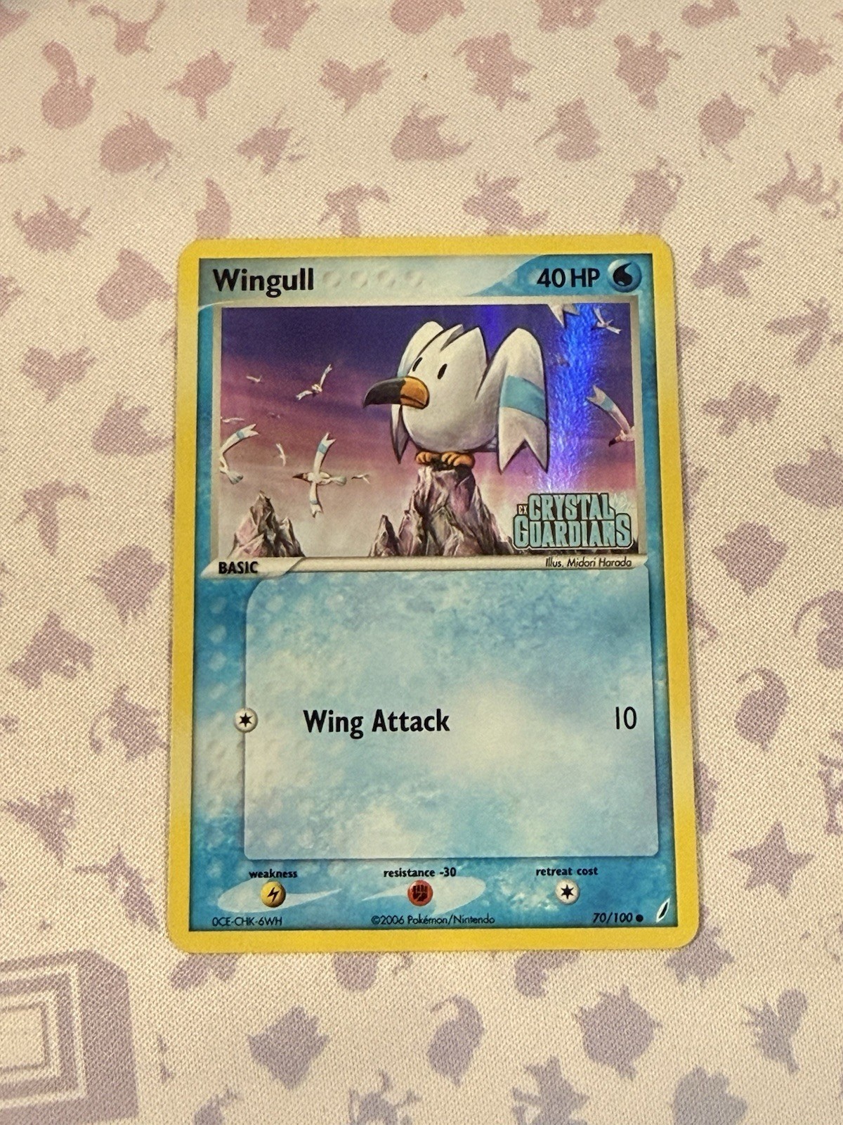 Pokemon TCG Wingull 70/100 Crystal Guardians Reverse Holo NM