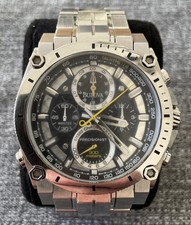 Bulova Precisionist Men’s 48mm Chronograph Black Carbon Dial Watch Model C877746