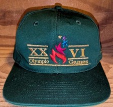 Vtg Atlanta 1996 Olympics Snapback Youth Hat Green 1996 The Game Embroidered