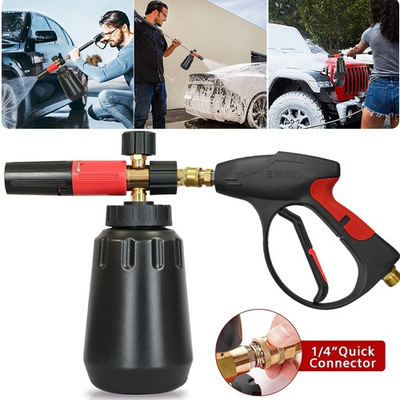 #ad 1 4quot; Washer Gun Snow Foam Car Wash Soap Lance Cannon Spray Pressure Bottle $19.90