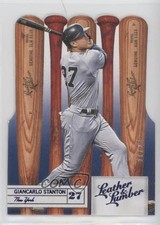 2019 Panini Leather & Lumber Bats Die-Cut Blue 21/25 Giancarlo Stanton #99 9o3