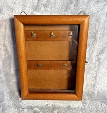 Vintage Wood Key Holder Cabinet Wall Hanging Cottage Grandma Core Cabin Handmade