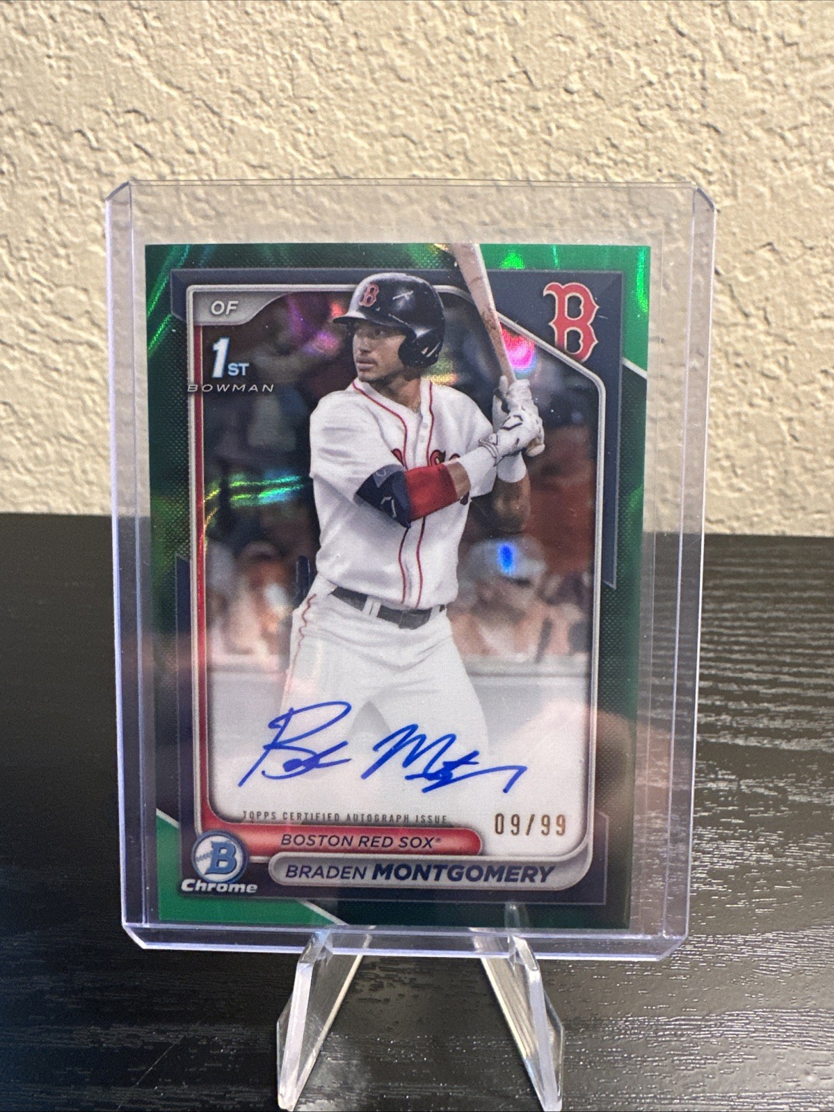 2024 1st Bowman Chrome Braden Montgomery Green Lava Auto /99