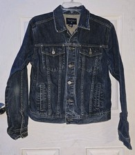 Vintage Nautica Boys Blue Jean Denim Jacket size Large Handsome Rev. Measurement