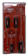 MILWAUKEE 48-22-2204 1000V INSULATED SCREWDRIVER SET W/ ROLL POUCH