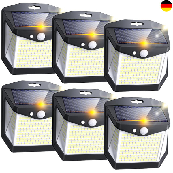 Solarlampen AußEn Mit Bewegungsmelder LED Solar Lampe Outdoor 3 Modi Leuchten-image