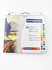 Staedtler 24 Oil Pastels Brilliant Colors Open Box Art school artist