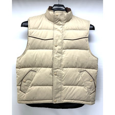OUTBACK TrailBlazer Vest Down Insulated 2975 Mens Medium Beige Full Zip Western