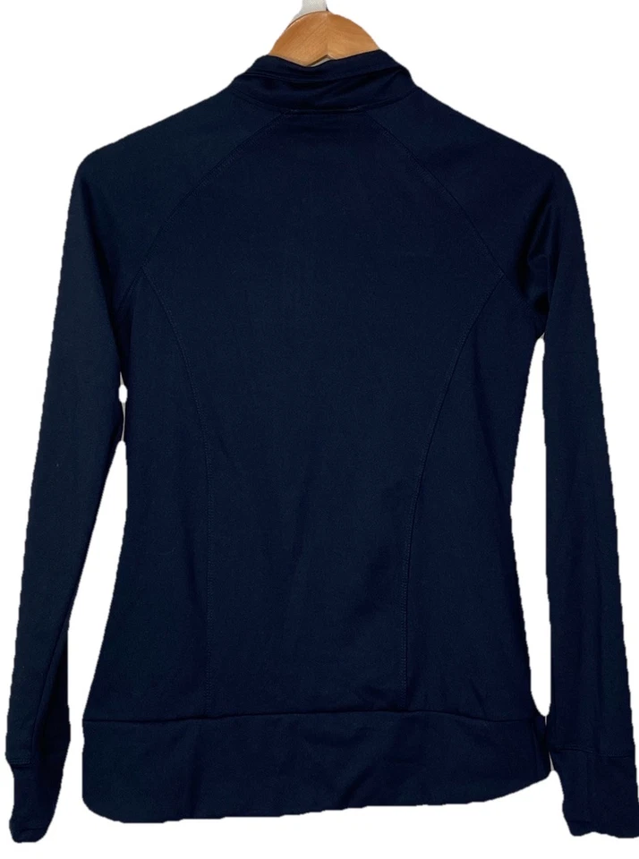 Chaqueta Jockey Mujer Atlética Yoga Gimnasio Azul Marino Cremallera Completa Cuello Simulado Talla XS Foto 2 de 4