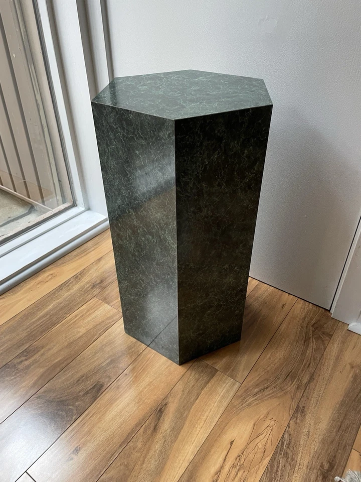 Pedestal verde vintage meados do século moderno estilo Thayer Coggin Milo Baughman - Imagem 3 de 3