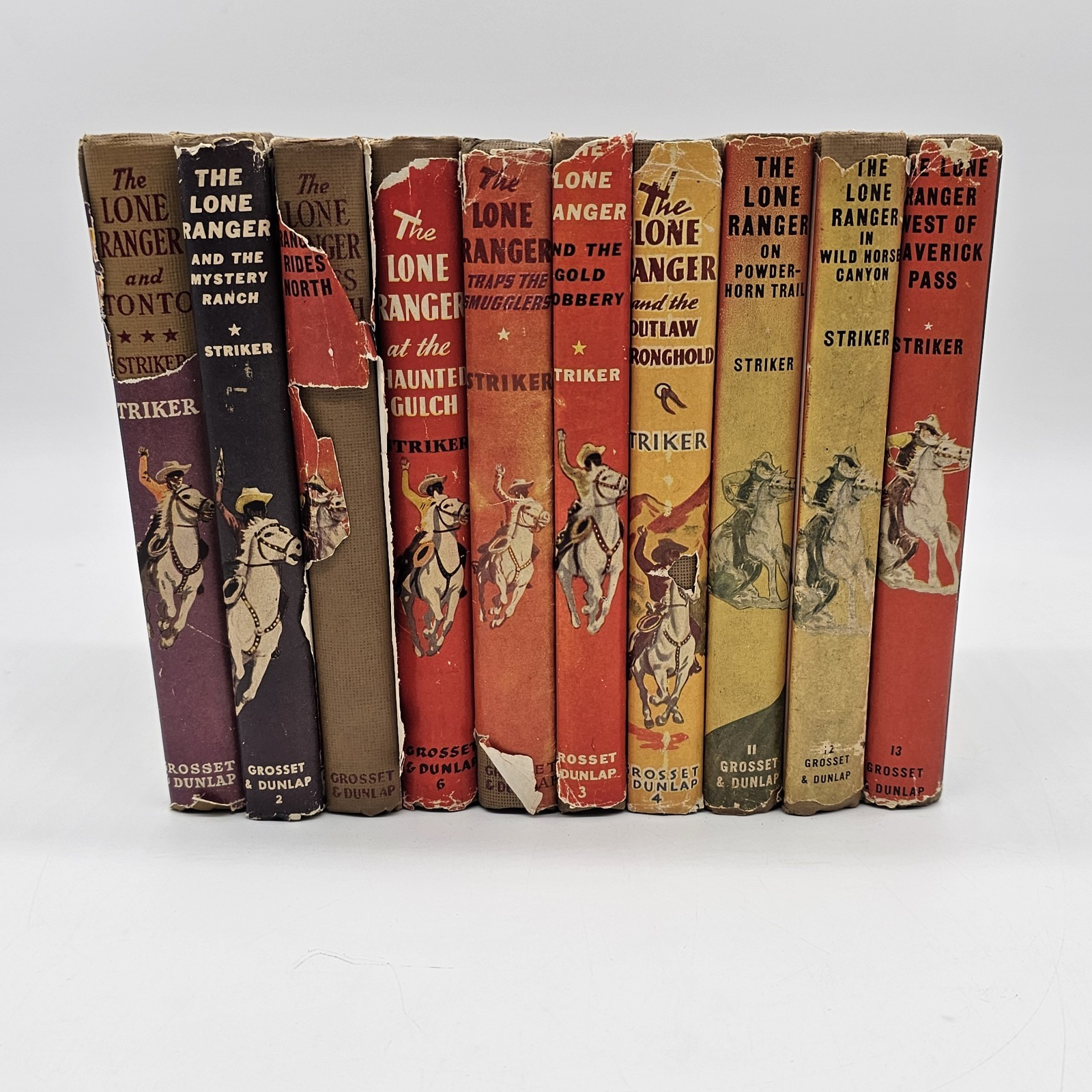 Lot Of 10 Vintage 1930’s/1940’s The Lone Ranger By Fran Striker Hard Cover Books