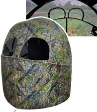 Pop-Up Camouflage Hunting Blind for 2 with Built-In Chairs