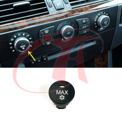  Central A/C MAX Speed Switch Button Cap For BMW E60 E61 E63 E64 5 6 M5 M6