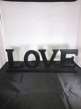 Love Sign for Home Decor Wooden Love Block Letters Rustic Tabletop Words Decor 
