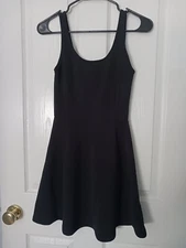 Divided H&M Flared Skater Dress Black, Size 2 (XS-S)