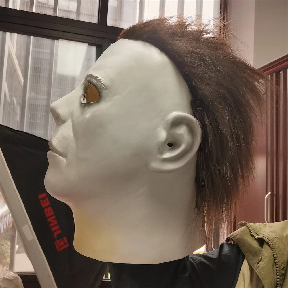 Masque halloween Blanc Michael Myers horreur Accessoires de Carnaval en Latex