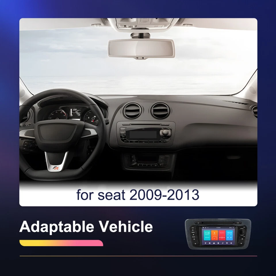 64G Carplay 6.2" Android 15 Autoradio Für Seat Ibiza IV 6J 2009-2013 GPS NAVI BT - Bild 4 von 4