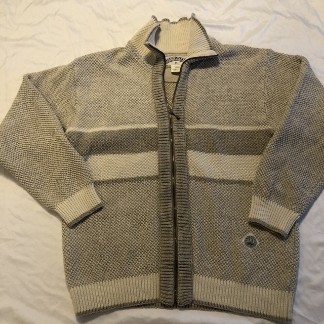 Blue Willi's Full Zip Sweater EUC Men's M Linen/Cotton Heavyweight eBay