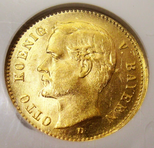Germany: Bavaria 1912-D Gold 10 Marks NGC MS-62.