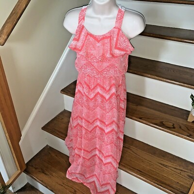 hot pink chevron dress SPEECHLESS Chevron Hot Pink Zig Zag Print Maxi Long Dress Sz 10 NWOT tb1000b