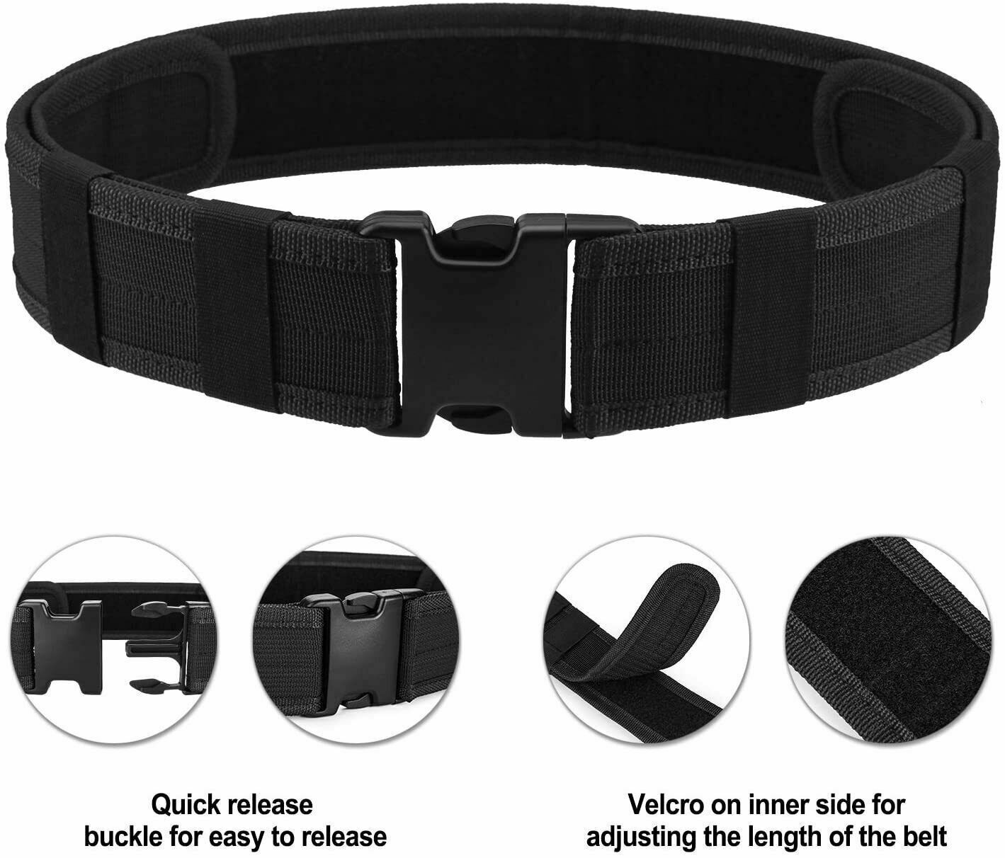 Men Tactical Combat Gear Utility Nylon Duty Belt with Buckle for Law