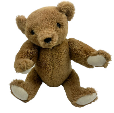 Vintage 80s Jointed Teddy Bear Plush Smithsonian Institution Stuffed Animal