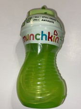 Munchkin Mighty Grip Flip Straw Cup 12M 10 Oz Spill Proof Green New Sealed