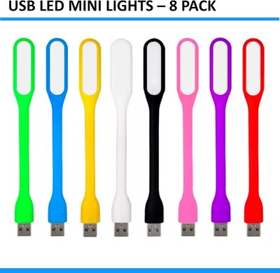 8pk(s) USB LED LOT PRICING Flexible Lights Gooseneck Design, USB Lighting Source